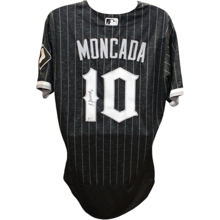 Yoan Moncada Signed Chicago White Sox Replica City Connect Jersey Sz48 MLB 47008