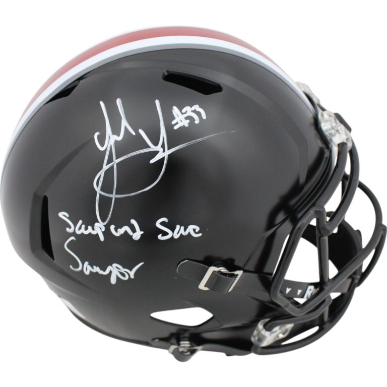 Jack Sawyer Signed Ohio State Buckeyes F/S Helmet Scoop and Score Beckett 49640