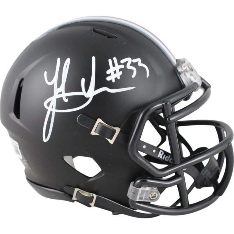 Jack Sawyer Autographed Ohio State Buckeyes Black Mini Helmet Beckett 49617
