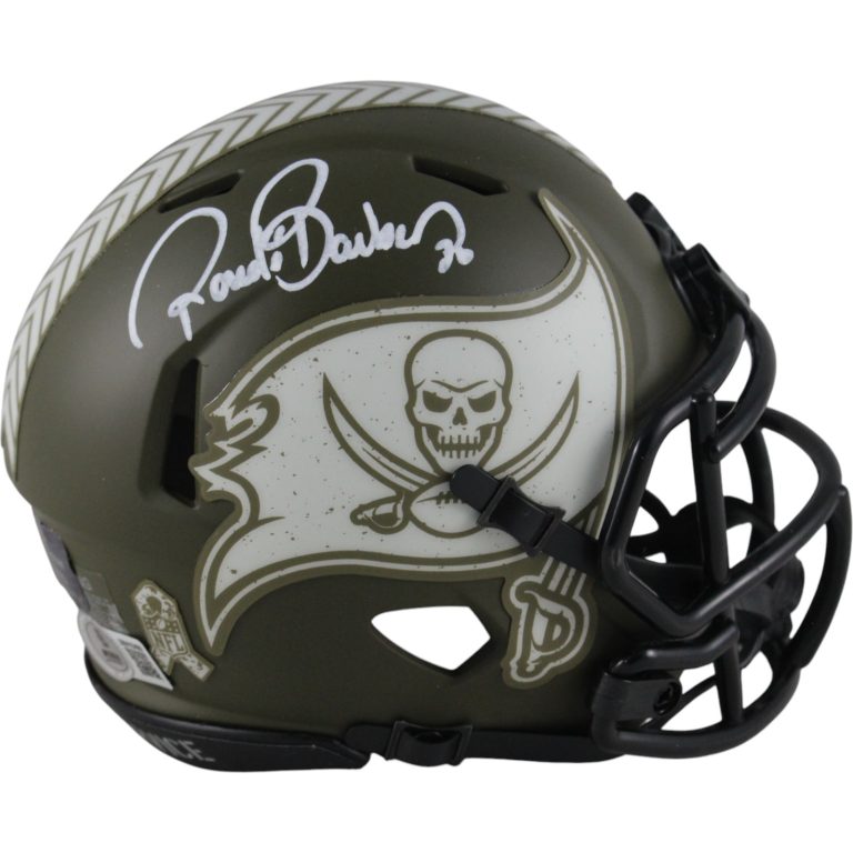 Ronde Barber Autographed Tampa Bay Buccaneers 22 STS Mini Helmet Beckett 49225