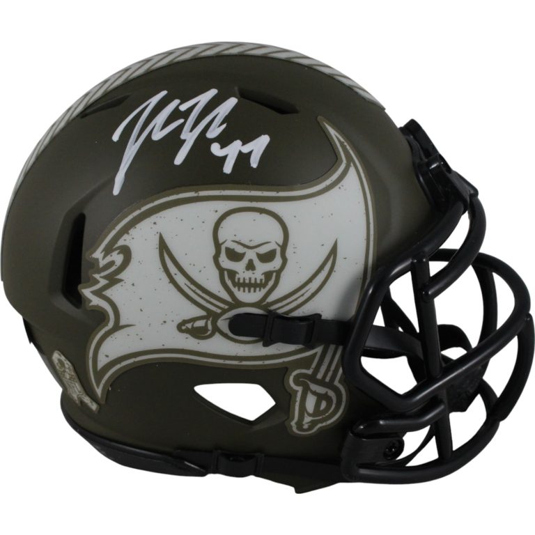 John Lynch Autographed Tampa Bay Buccaneers 22 STS Mini Helmet Beckett 49979