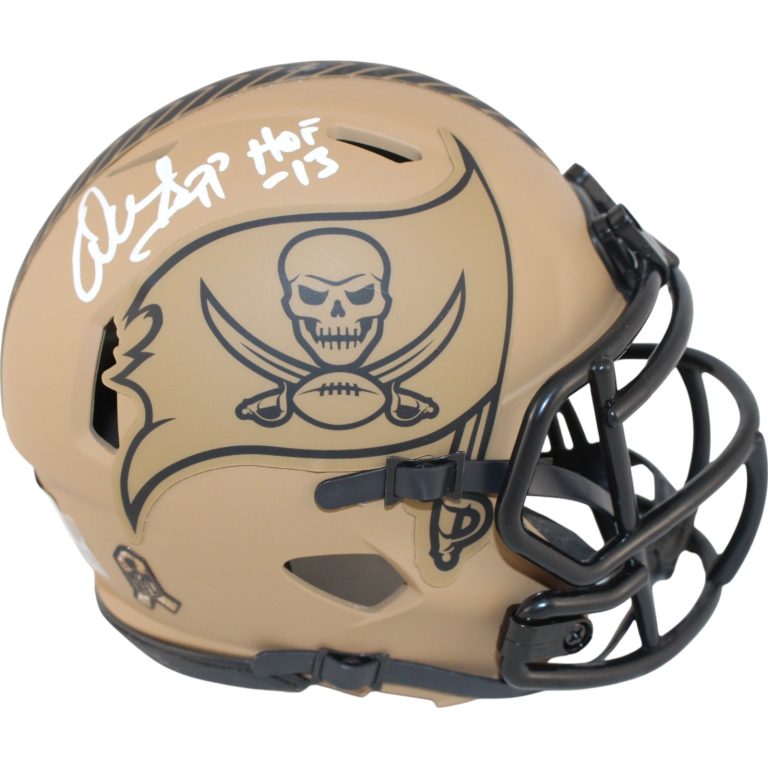 Warren Sapp Autographed Tampa Bay Buccaneers 23 STS Mini Helmet Beckett 50216