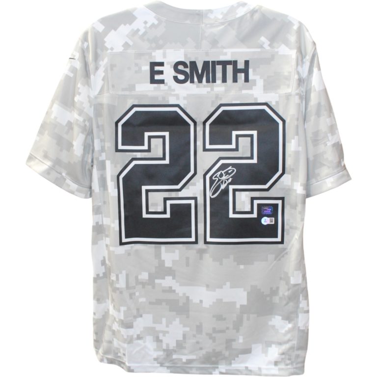 Emmitt Smith Autographed Dallas Cowboys Nike Arctic XL Jersey Beckett 50758