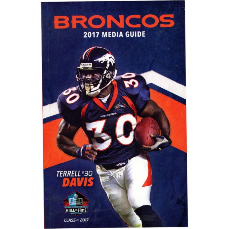 Terrell Davis 2017 Media Guide Denver Broncos HOF Class of 2017 51384
