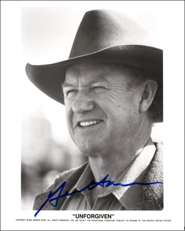 Gene Hackman Signed Autograph 8x10 Original Unforgiven Press Still Photo JSA COA