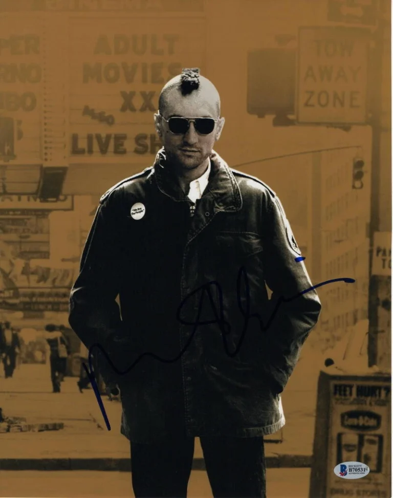 ROBERT DENIRO SIGNED AUTOGRAPH 11x14 PHOTO - TAXI DRIVER, RAGING BULL, BECKETT B