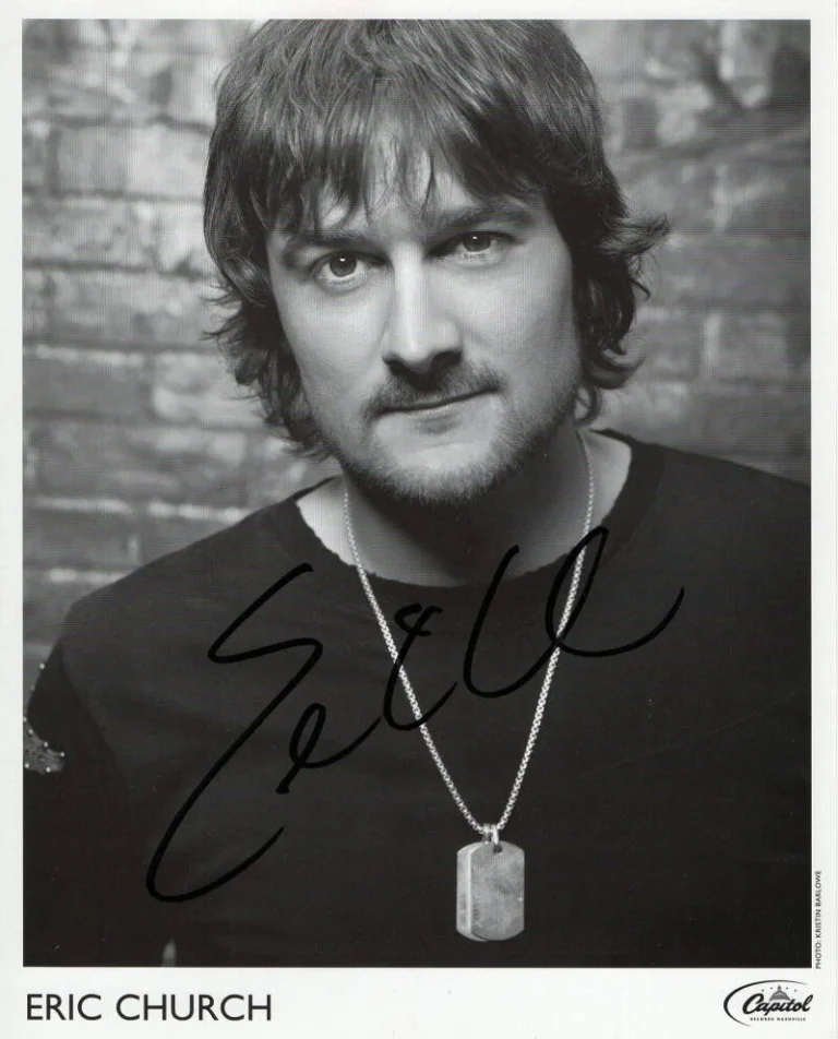ERIC CHURCH SIGNED AUTOGRAPH 8X10 PHOTO - RARE YOUNG PROMO, CAROLINA, CHIEF ACOA