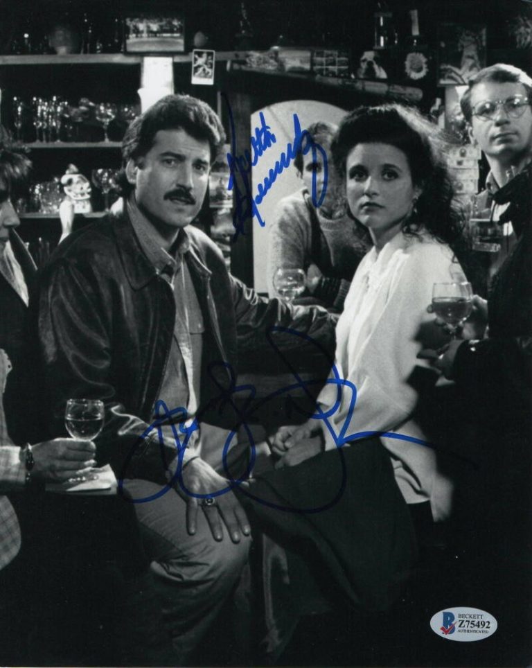 KEITH HERNANDEZ & JULIA LOUISE-DREYFUS SIGNED AUTOGRAPH 8X10 PHOTO - SEINFELD