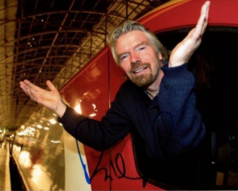 RICHARD BRANSON SIGNED AUTOGRAPH 8x10 PHOTO - VIRGIN GALACTIC BILLIONAIRE UNITY