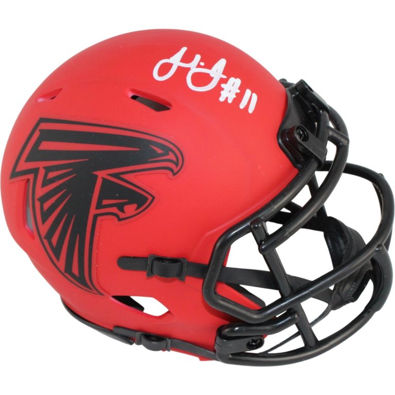 Julio Jones Autographed/Signed Atlanta Falcons Rave Mini Helmet Beckett 53634