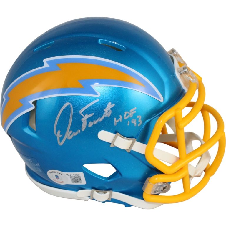 Dan Fouts Autographed San Diego Chargers Flash Mini Helmet HOF Beckett 53618