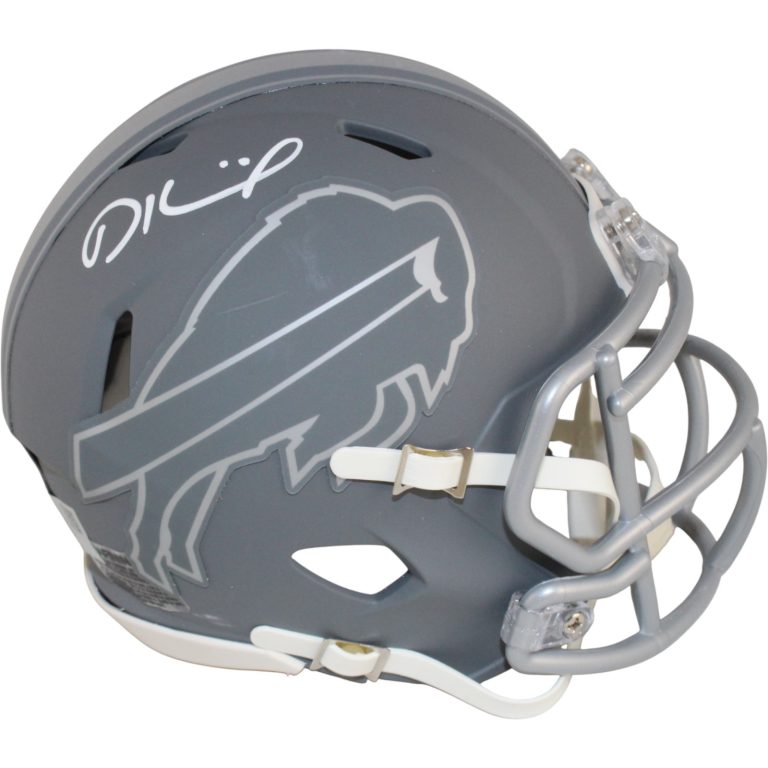 Dalton Kincaid Autographed/Signed Buffalo Bills Slate Mini Helmet Fanatics 53636