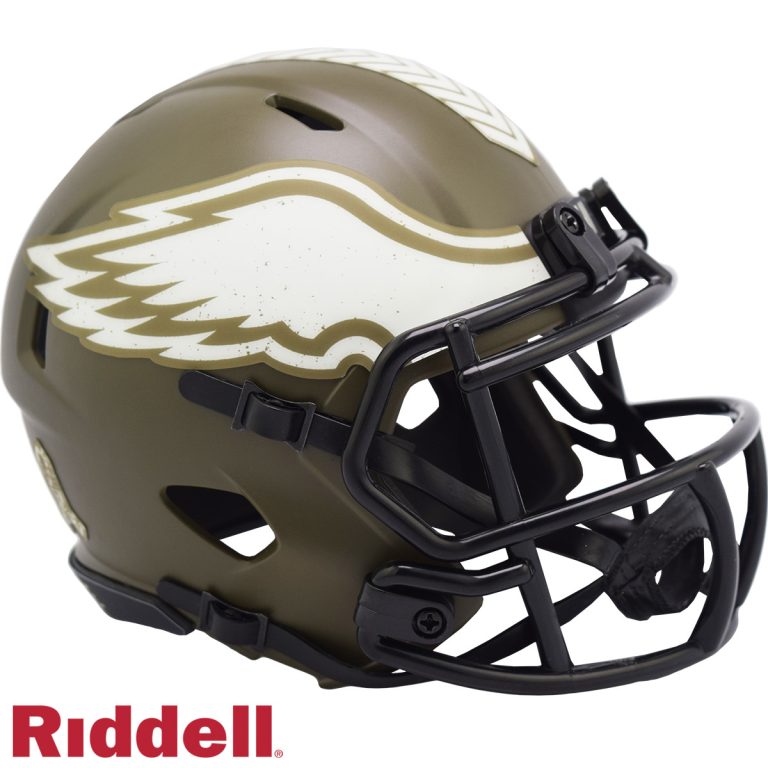 Philadelphia Eagles Riddell New In Box 2022 Salute to Service Mini Helmet 35197