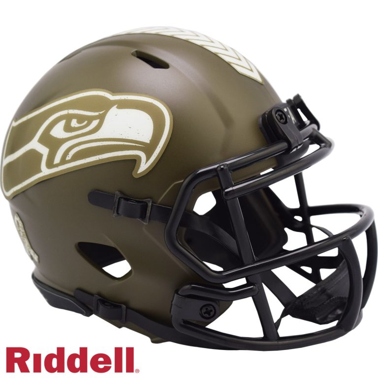 Seattle Seahawks Riddell New In Box 2022 Salute to Service Mini Helmet 35209
