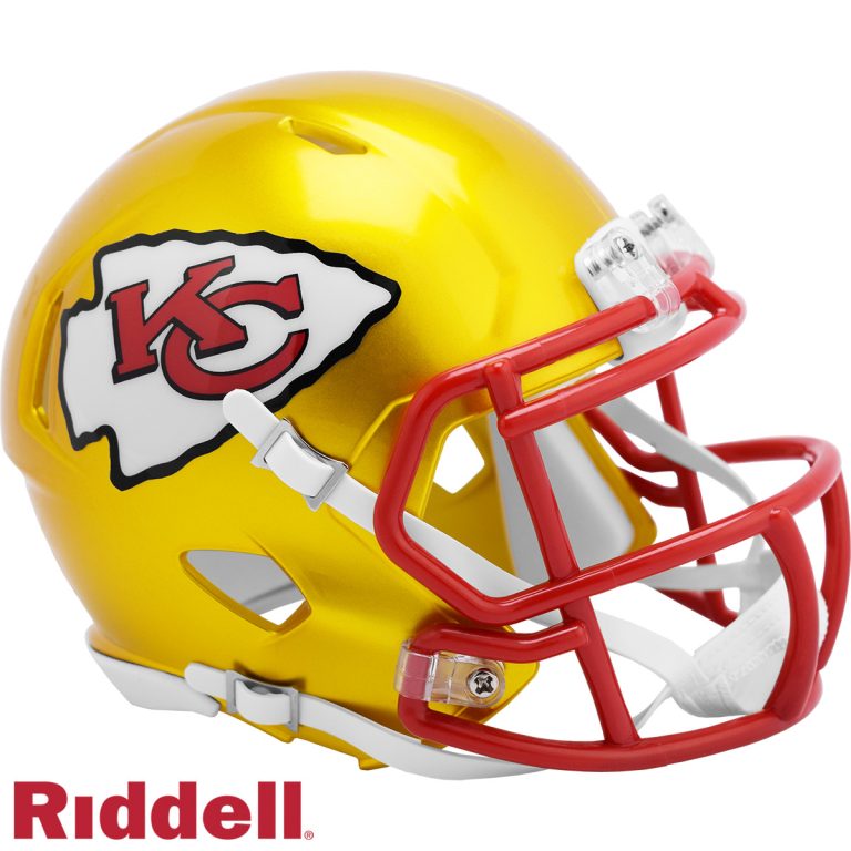 Kansas City Chiefs Flash Speed Mini Helmet Riddell New In Box 30724