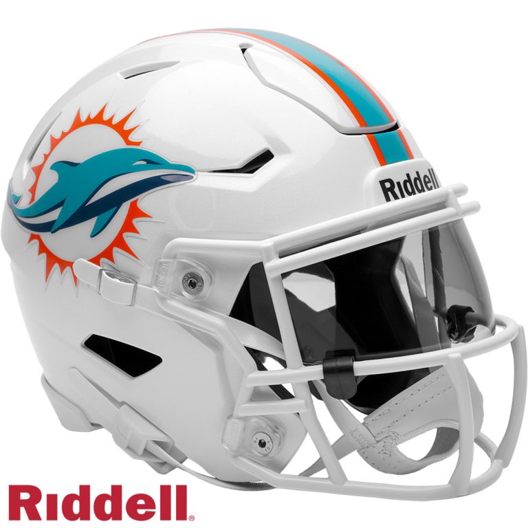 Miami Dolphins Riddell Mid-Size Midi Helmet New In Box 54249