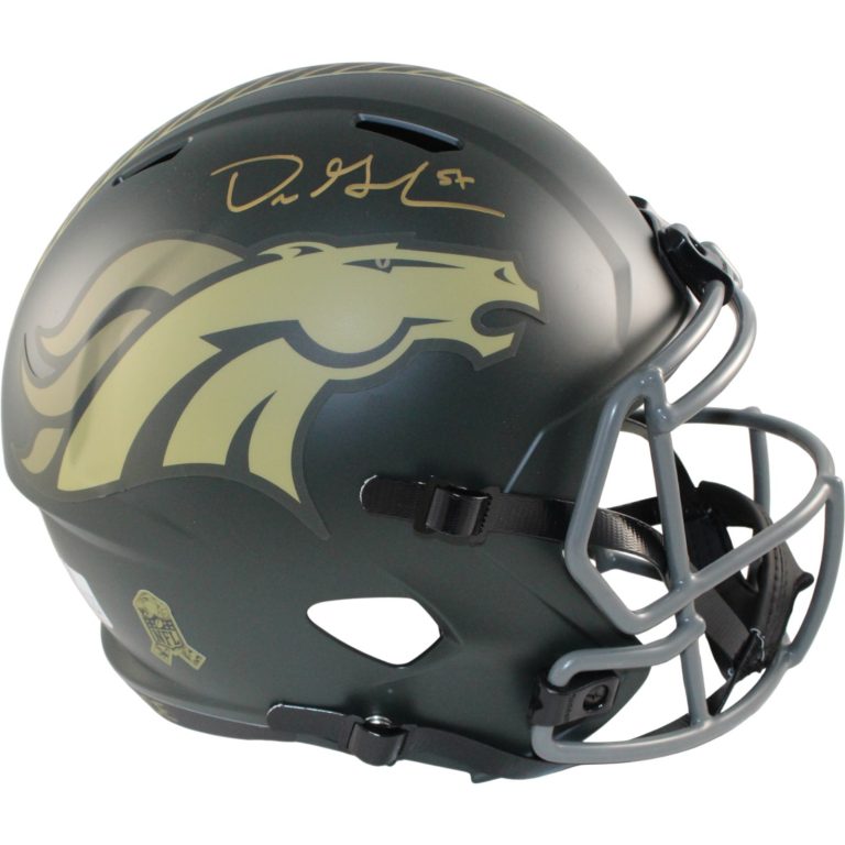 Dre Greenlaw Autographed Denver Broncos F/S 25 STS Helmet Beckett Witness 54649