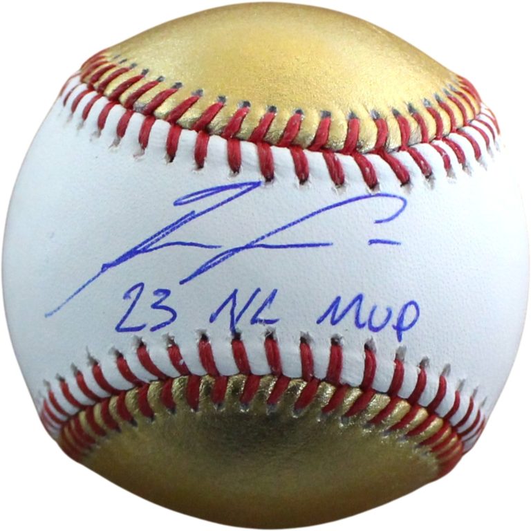 Ronald Acuna Autographed Atlanta Braves OML Baseball NL MVP Fanatics 54541