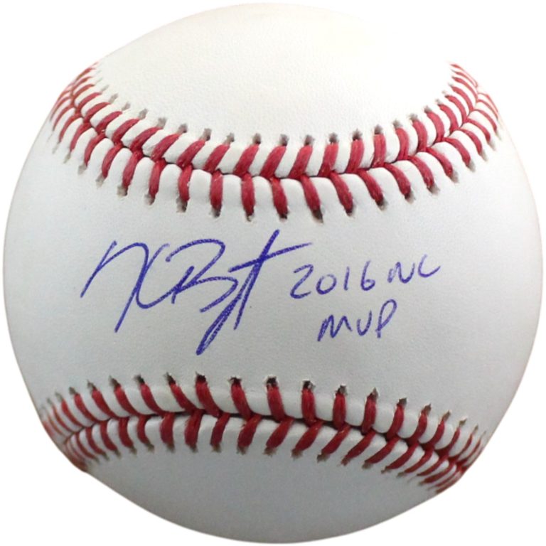 Kris Bryant Autographed Chicago Cubs OML Baseball 16 NL MVP Fanatics 54517