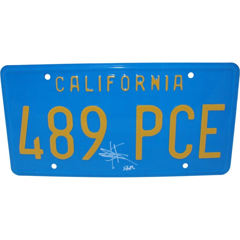 Shia LaBeouf Autographed/Signed Transformers License Plate Sam Beckett 54566