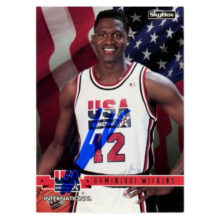 Dominique Wilkins Autographed 1994 SkyBox #31 Trading Card Beckett 54130