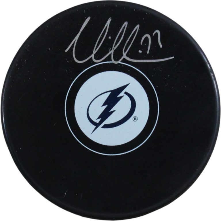 Victor Hedman Autographed/Signed Tampa Bay Lightning Logo Puck Fanatics 53821