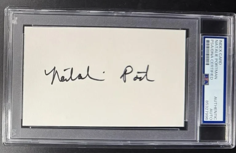 Natalie Portman Signed Autograph Star Wars PSA/DNA Encapsulated 3x5 Card COA