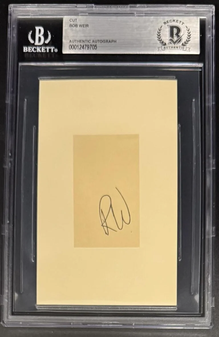 Bob Weir Grateful Dead Signed Autograph Beckett Encapsulated 3x5 Card Rare COA