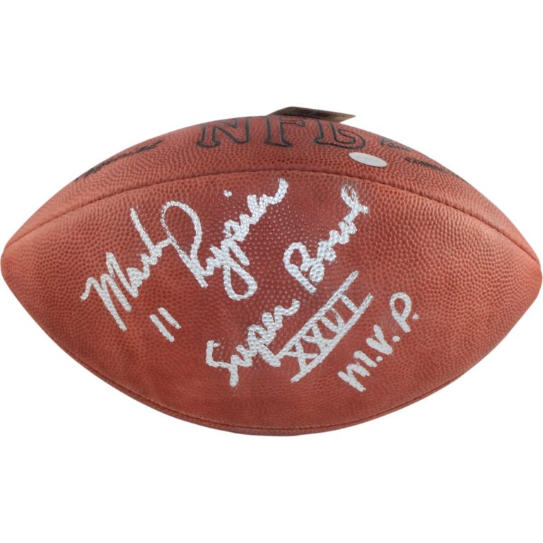 Mark Rypien Signed Washington Redskins AS IS Wilson Football SB MVP MM 55439