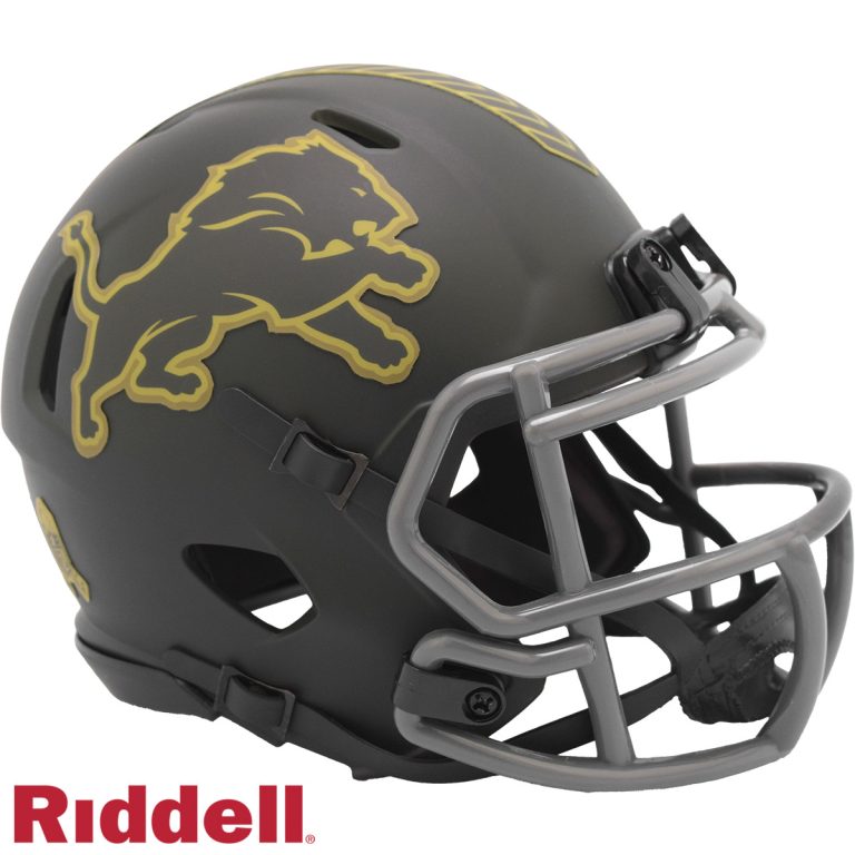 Detroit Lions 2025 Salute to Service Riddell Mini Helmet New In Box 54455