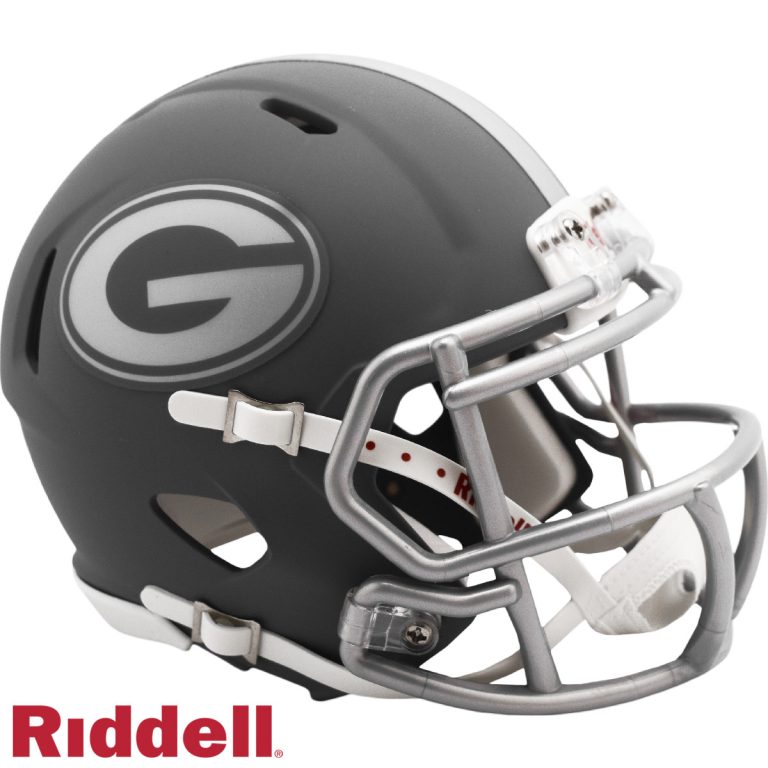 Georgia Bulldogs Slate Riddell Mini Helmet New In Box 47504