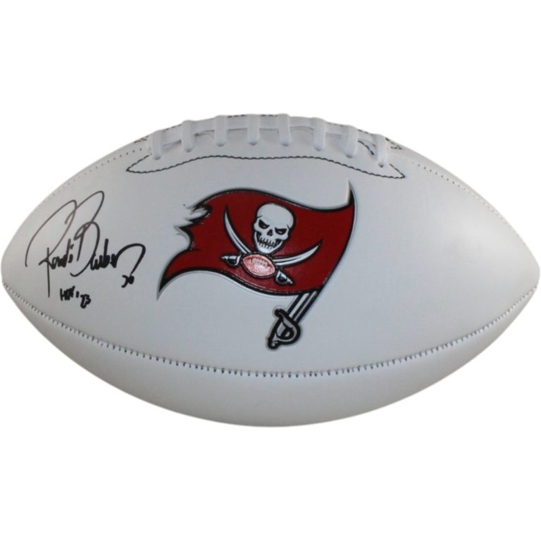 Ronde Barber Autographed Tampa Bay Buccaneers Logo Football Beckett W 55445