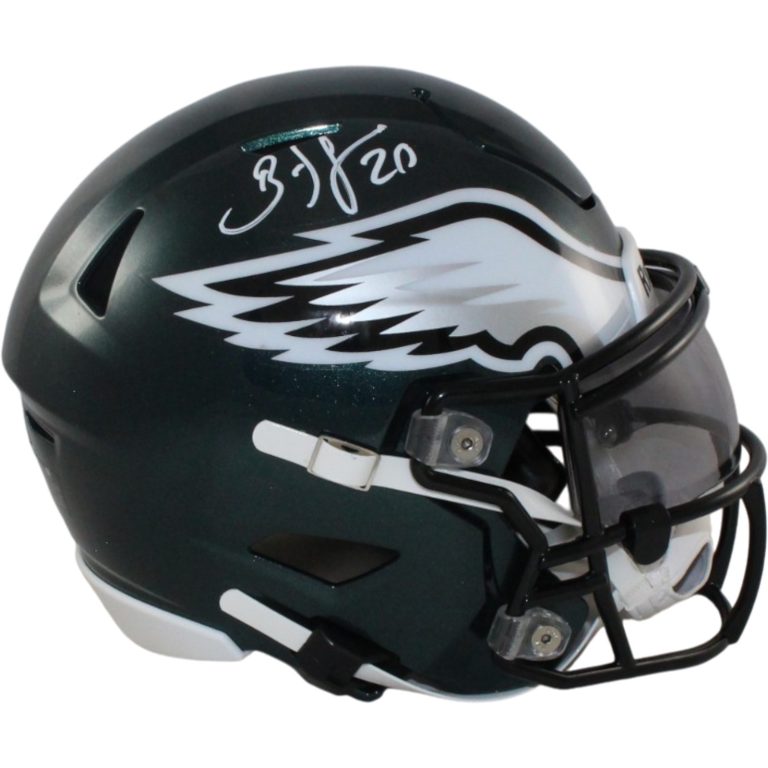 Brian Dawkins Autographed Philadelphia Eagles Mid-Size Midi Helmet Beckett 55631