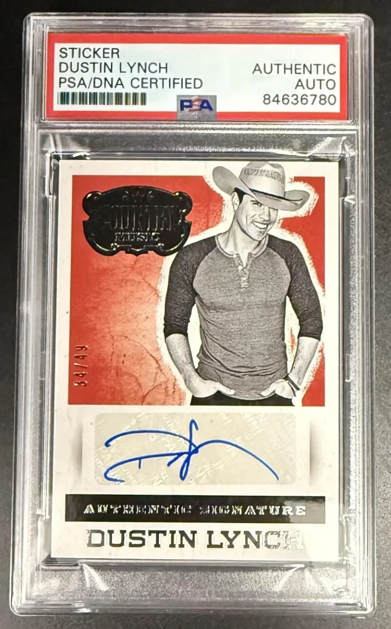 Dustin Lynch Signed Autograph Original Rare PSA/DNA COA Slabbed Trading Card