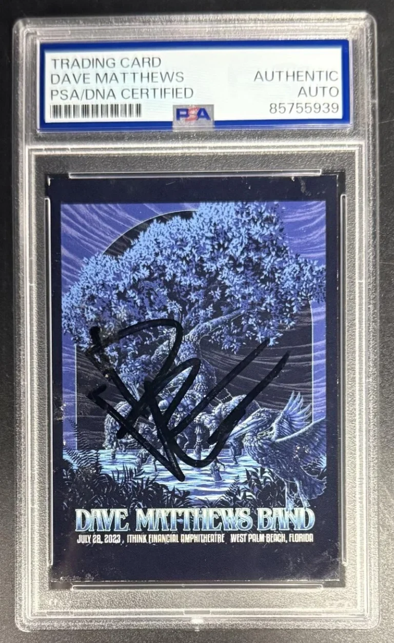 Dave Matthews Signed Autograph Rare PSA/DNA COA Slab Florida Ticket Trading Card