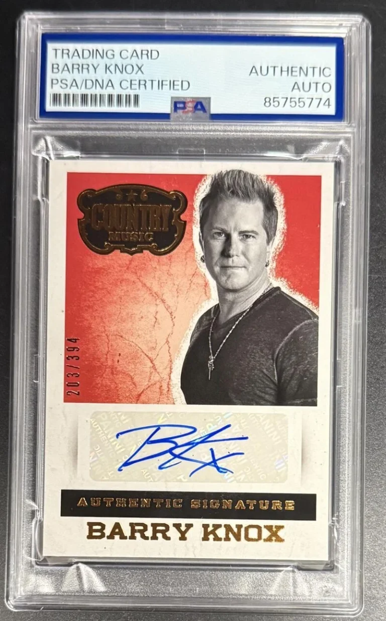 Barry Knox Country Signed Autograph Rare PSA/DNA COA Original Trading Card