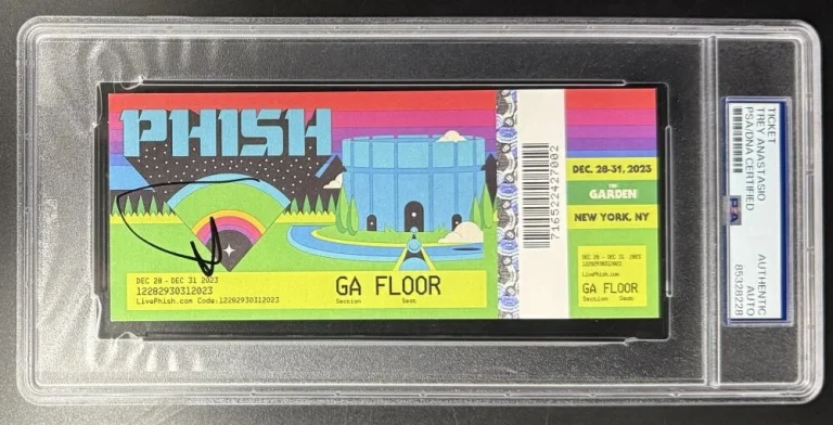 Trey Anastasio Phish Signed Autograph New Years 2023 Ticket PSA/DNA GameHendge C