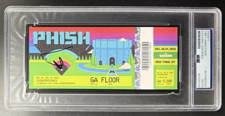 Trey Anastasio Phish Signed Autograph New Years 2023 Ticket PSA/DNA GameHendge D