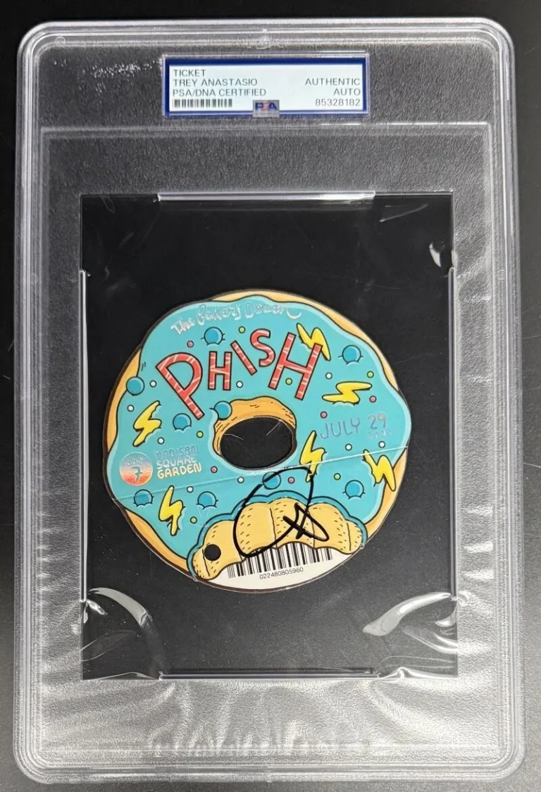 Trey Anastasio Phish Signed Autograph Bakers Dozen Cinnamon Rare Ticket PSA/DNA