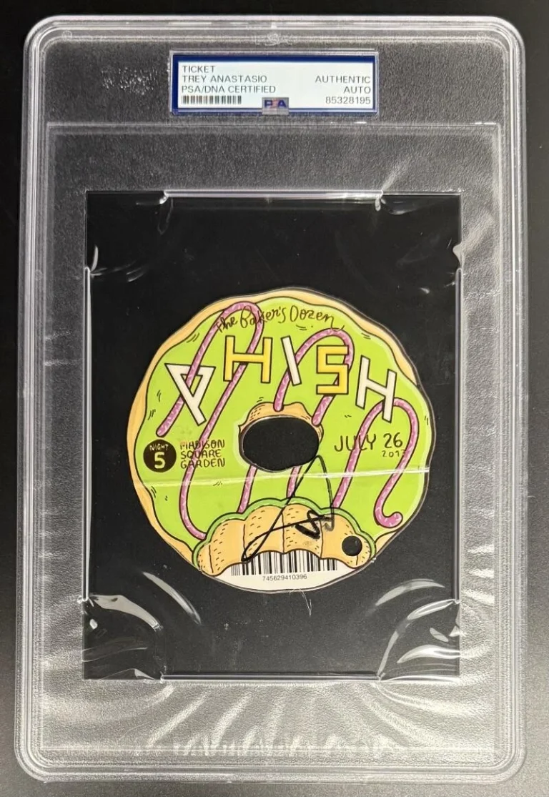 Trey Anastasio Phish Signed Autograph Bakers Dozen Powered MSG Ticket PSA/DNA