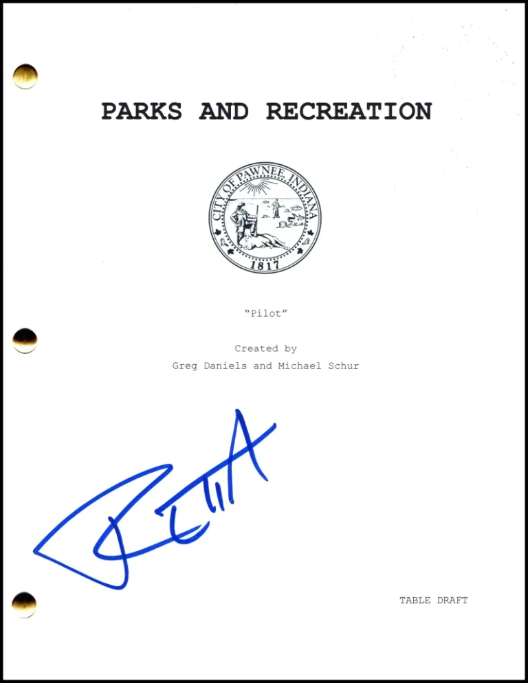 Retta Signed Autograph Parks and Recreation Full Pilot Script Screenplay - Donna