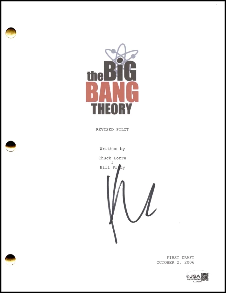 Kaley Cuoco Signed Autograph The Big Bang Theory Pilot Script - Penny w/ JSA COA