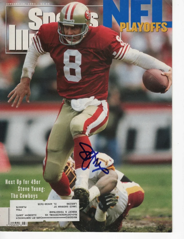STEVE YOUNG  SIGNED SPORTS ILLUSTRATED COVER