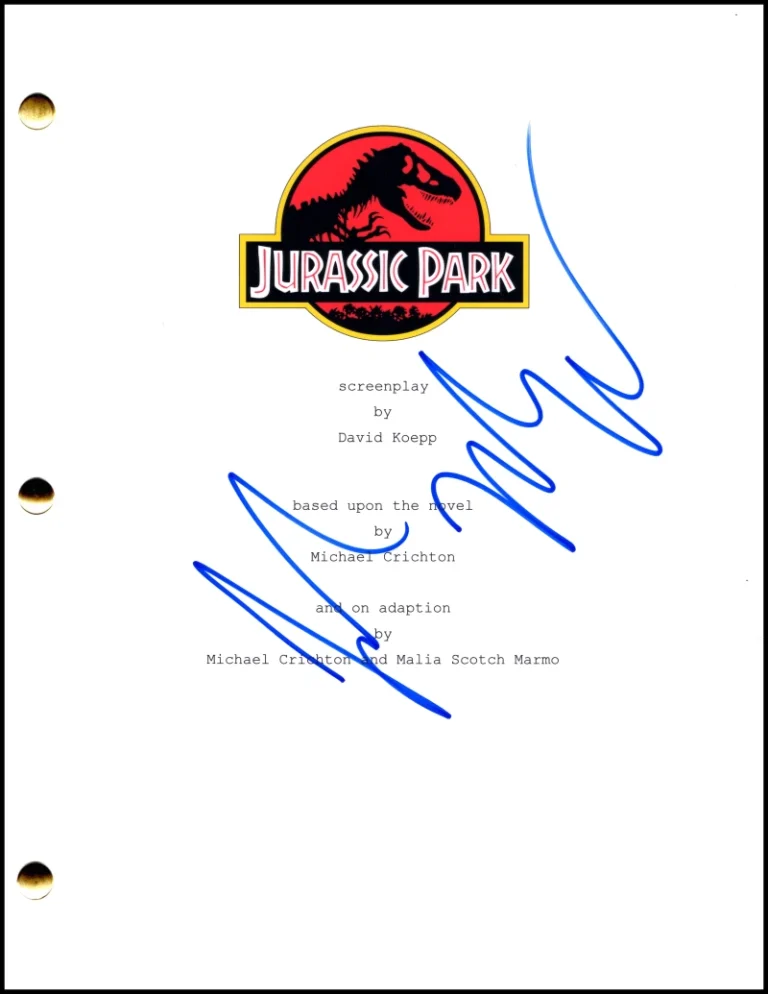 Joseph Mazzello Signed Autograph Jurassic Park Full Movie Script Screenplay