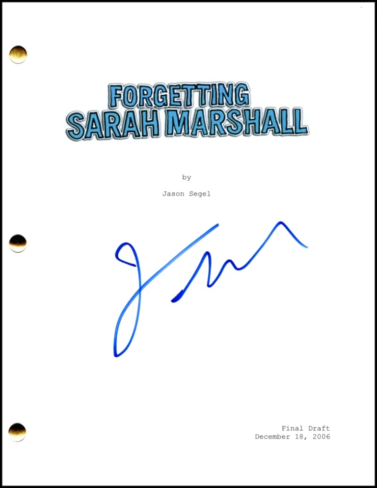 Jason Segel Signed Autograph Forgetting Sarah Marshall Movie Script Screenplay