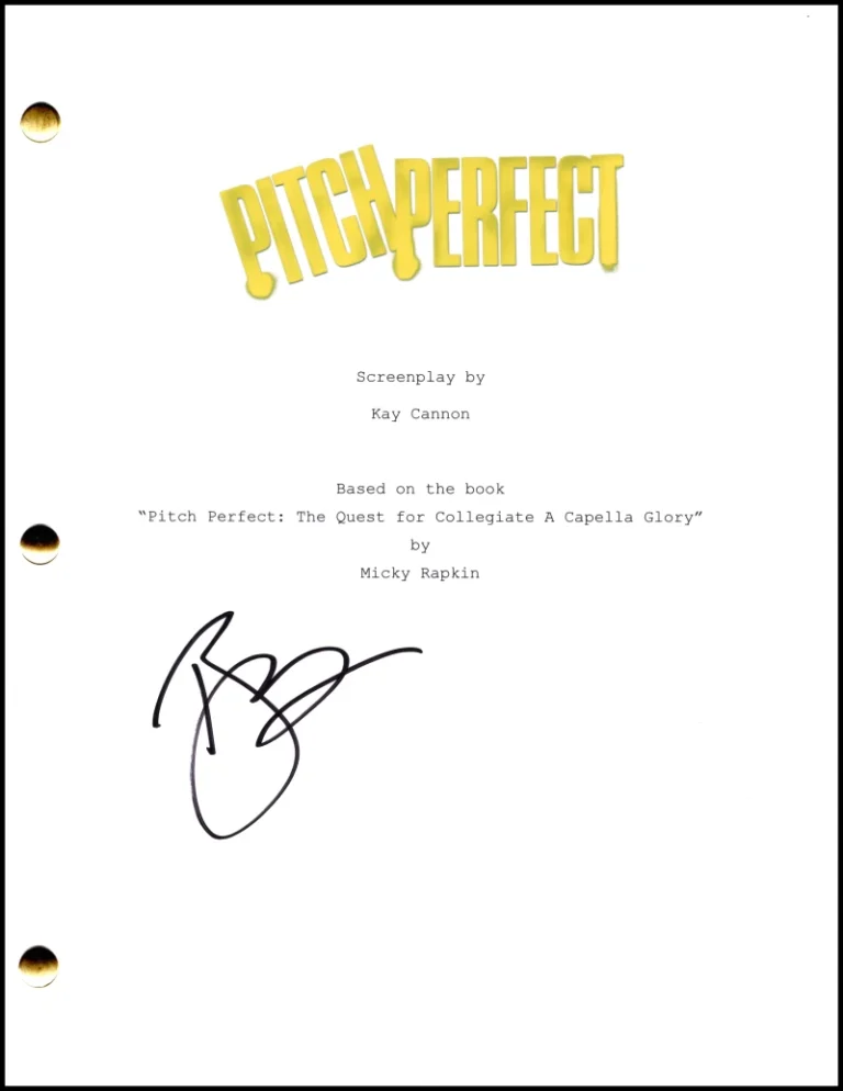 Brittany Snow Signed Autograph Pitch Perfect Full Movie Script Screenplay  Chloe