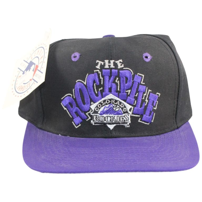 Colorado Rockies The Rockpile Vintage Black Snapback Hat 56007