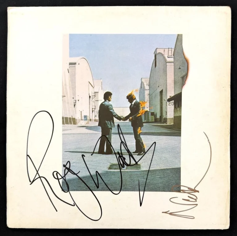 Roger Waters & Nick Mason Signed Autograph Pink Floyd Album Vinyl Record JSA COA