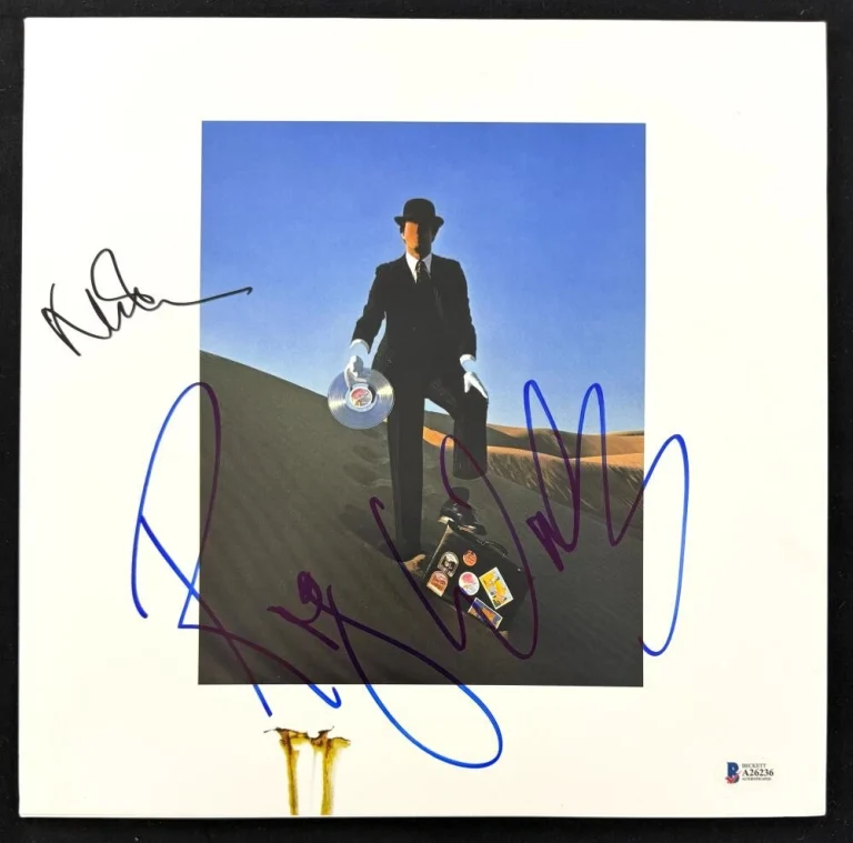 Roger Waters & Nick Mason Signed Autograph Wish You Were Here Album Beckett COA