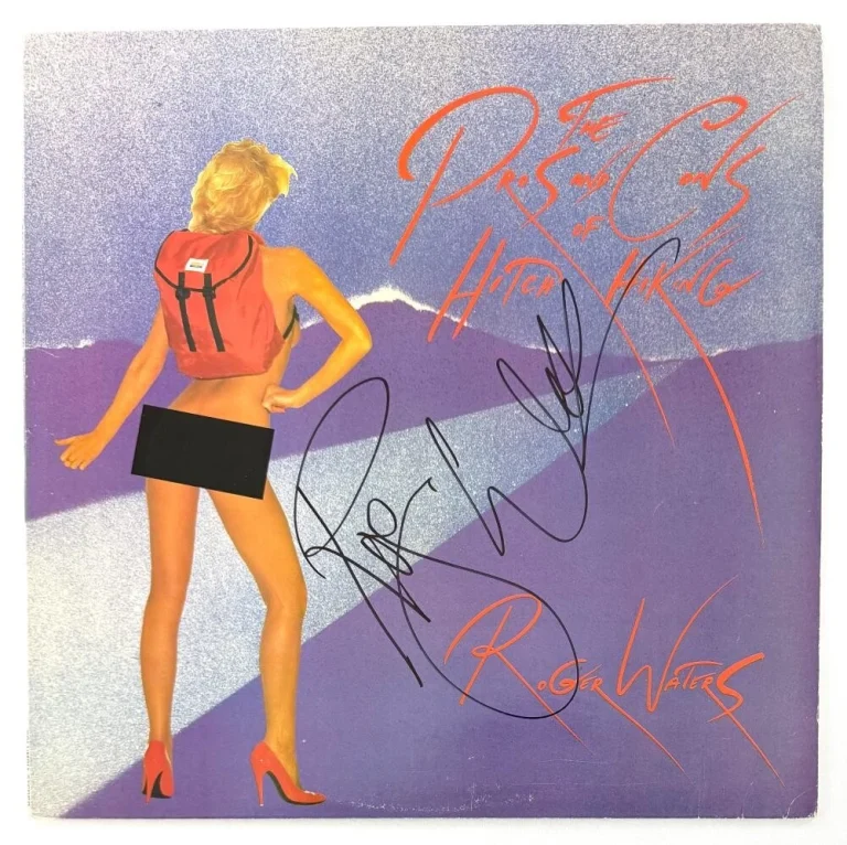 Roger Waters Signed Autograph The Pros and Cons Hitchhiking Album Record Beckett